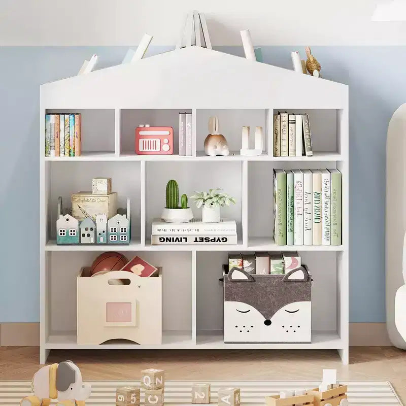 Étagère à livres et de rangement pour jouets pour enfants, Organisateur d'étagère à jouets