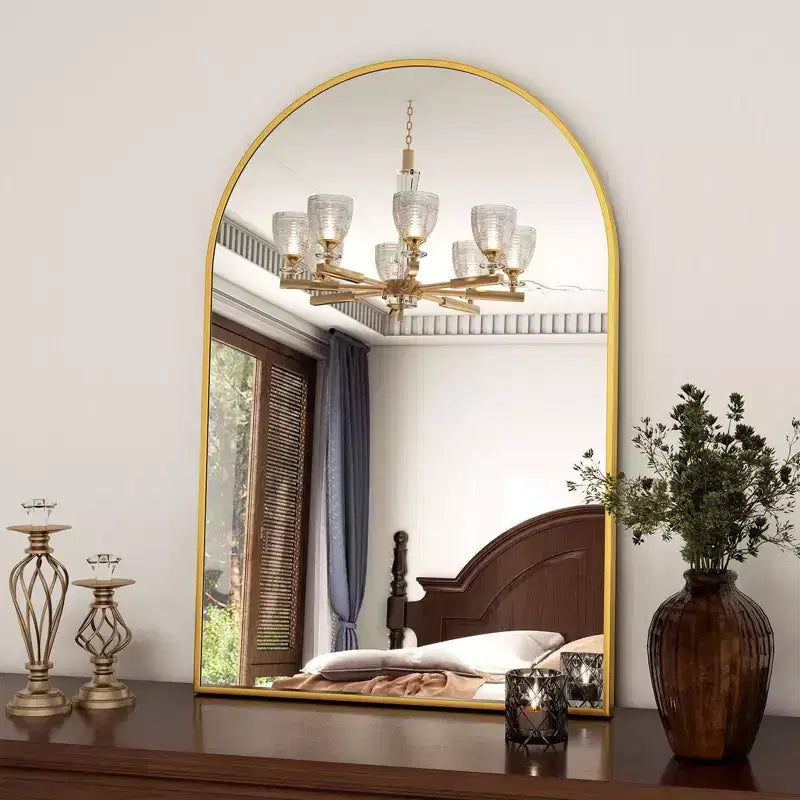Miroir de salle de bain arqué, miroir mural pour coiffeuse