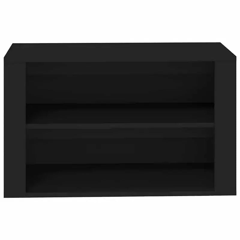 Meuble à chaussures noir en bois d'ingénierie
