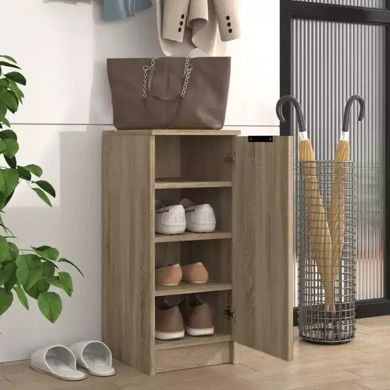 Meuble à chaussures chêne, bois d'ingénierie
