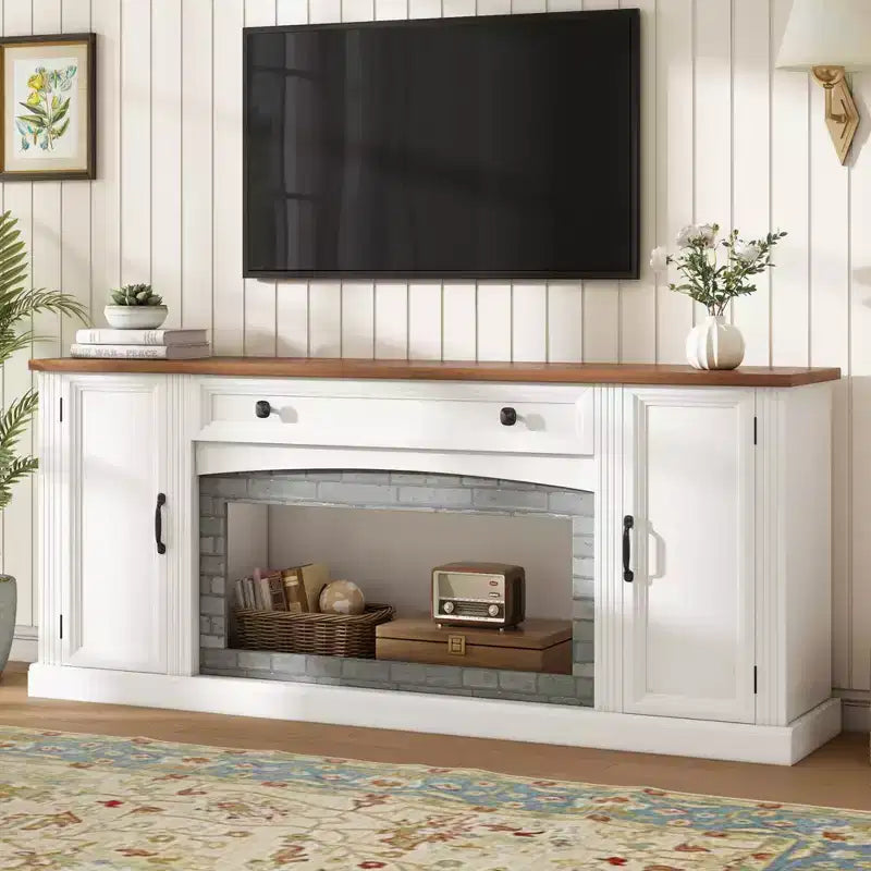 Meuble TV moderne pour téléviseurs jusqu'à 70 pouces avec tiroir et placards