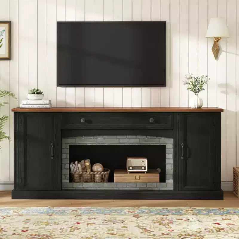 Meuble TV moderne pour téléviseurs jusqu'à 70 pouces avec tiroir et placards