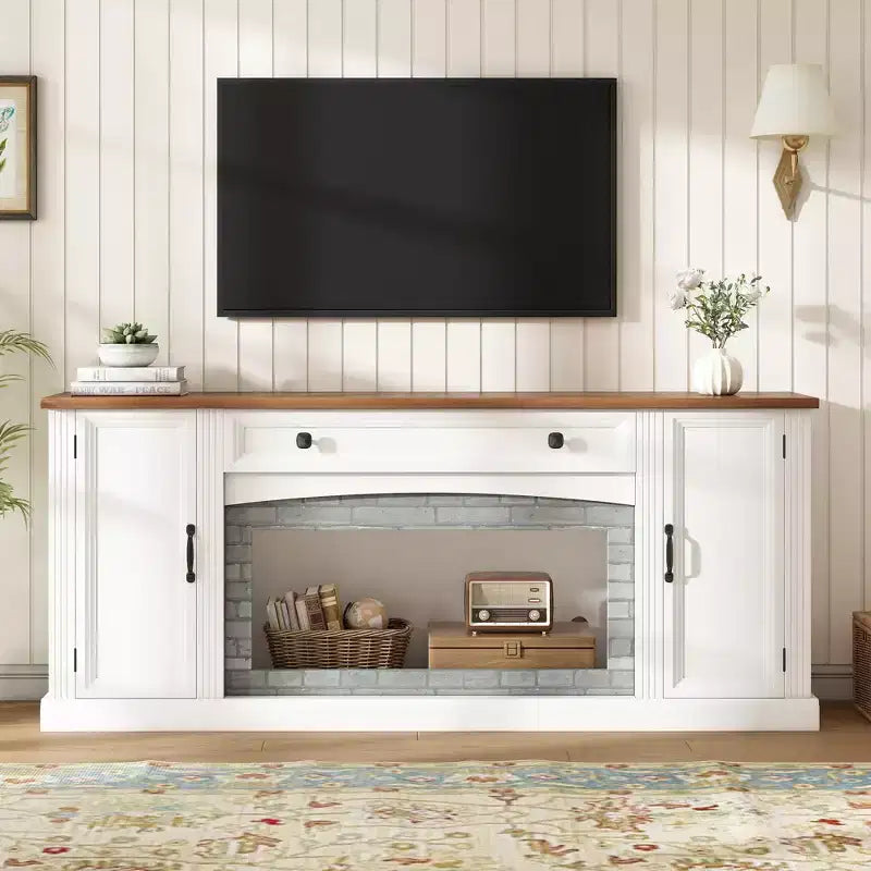 Meuble TV moderne pour téléviseurs jusqu'à 70 pouces avec tiroir et placards