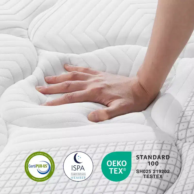 Matelas hybrides en mousse à mémoire de forme mi-fermes