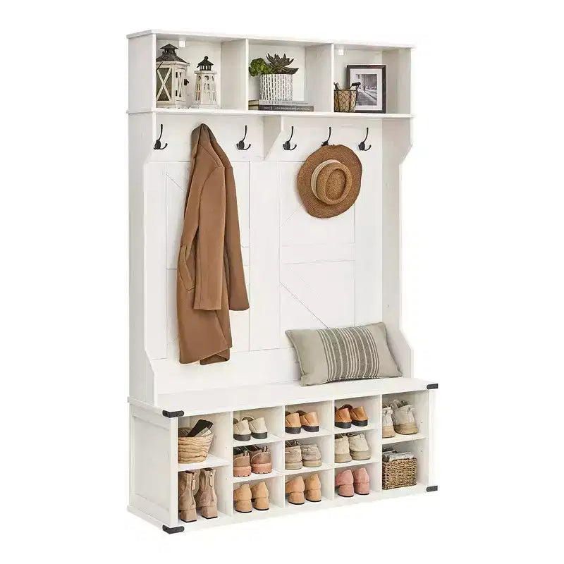 Meuble d'entrée avec banc et rangement à chaussures