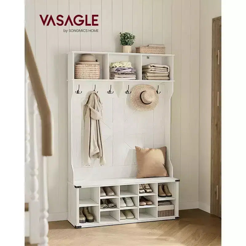 Meuble d'entrée avec banc et rangement à chaussures