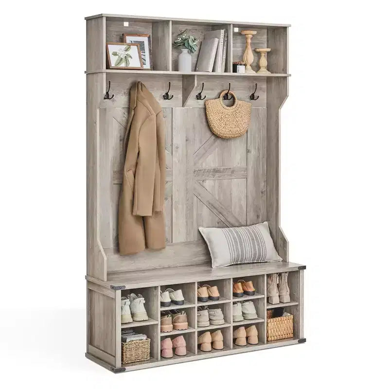 Meuble d'entrée avec banc et rangement à chaussures