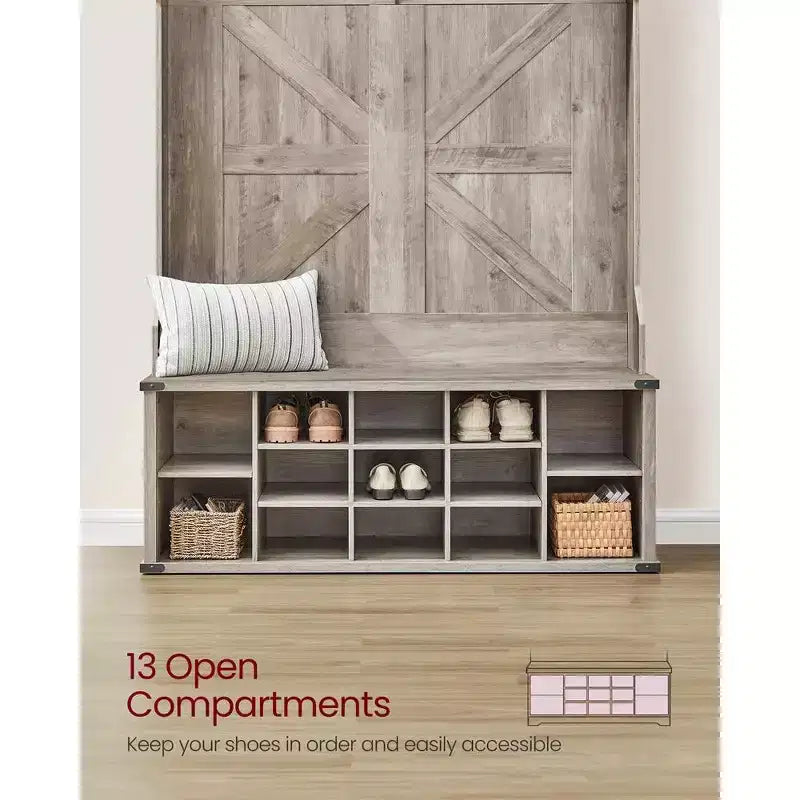 Meuble d'entrée avec banc et rangement à chaussures